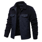 Norla — Insulated Cotton Fleece Jacket with Snap Closures (Blue S) - | Zavonix