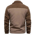 Norla — Insulated Cotton Fleece Jacket with Snap Closures (Brown S) - | Zavonix