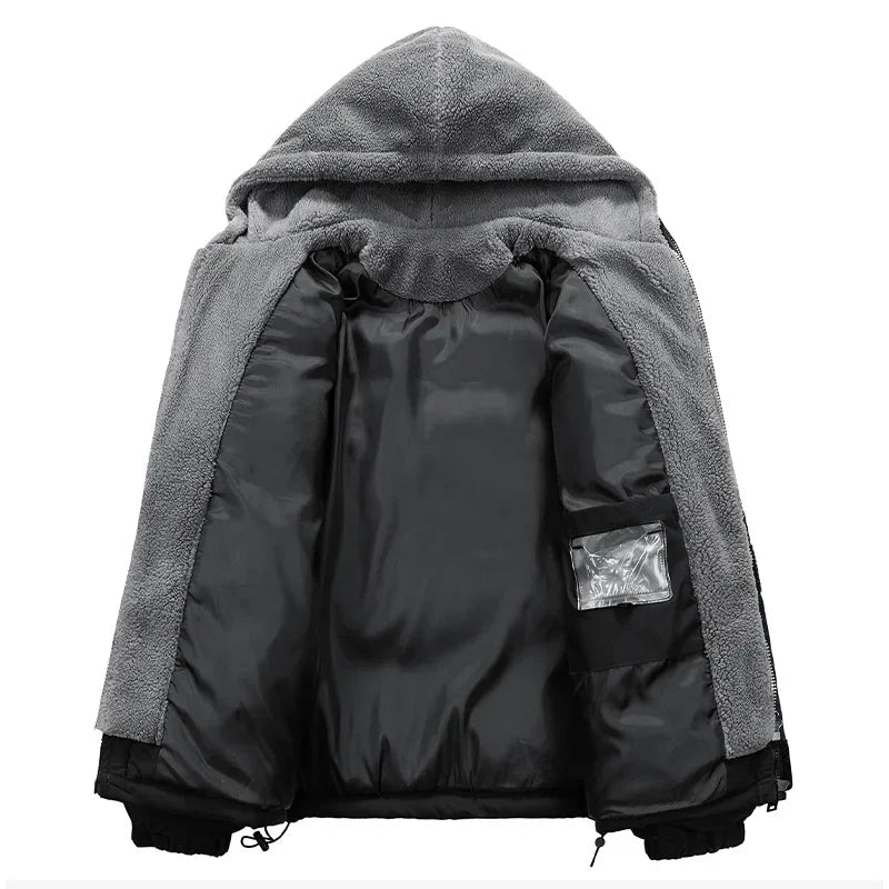 Norla — Durable Hooded Jacket with Soft Fleece Lining and Tailored Fit (Gray XS) - | Zavonix