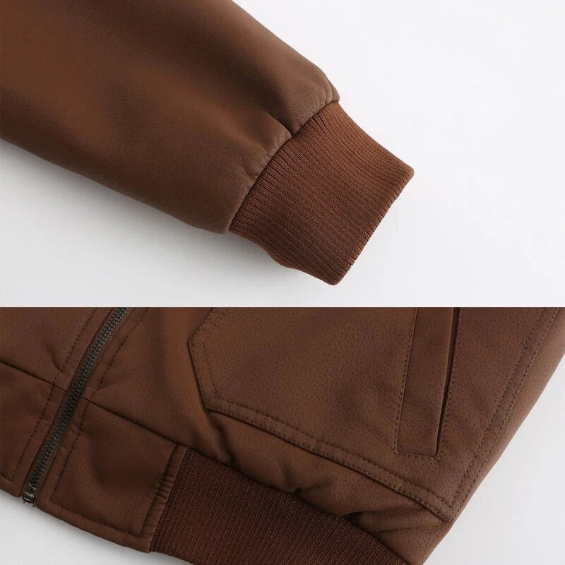 Nocturne - Leather Jacket (Brown S) - Jacket | Zavonix