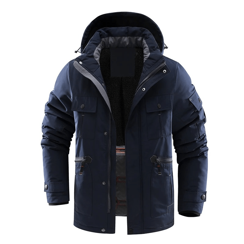 Norla — Waterproof Thermal Jacket with Removable Hood (Blue S) - | Zavonix