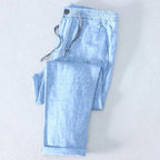 Norla — Relaxed Fit 100% Linen Pants for Warm Weather (Light Gray XS (28 - 29)) - | Zavonix