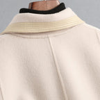 Nora Women's Cape | Soft Sheepskin Wool, Elegant Black Design 4