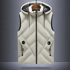Norla — Quilted Insulated Vest with Adjustable Hood for Cold Weather (White XS) - | Zavonix