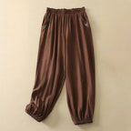 NOA LINEN PANTS (Brown XS) - | Zavonix