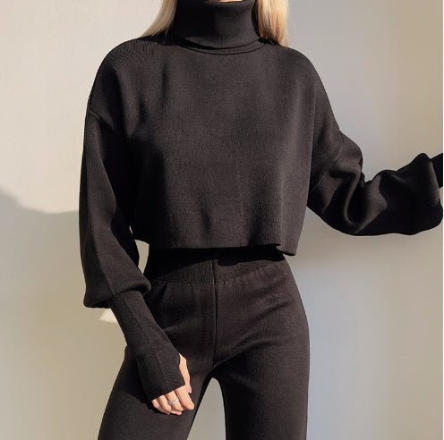 Noraflex Womens Knit Turtleneck Lounge Set Product Image 10