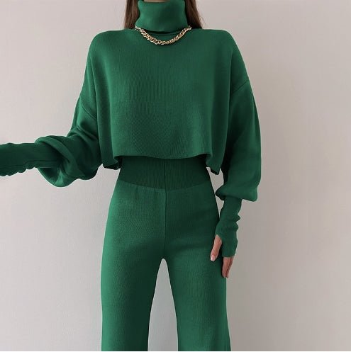 Noraflex Womens Knit Turtleneck Lounge Set Product Image 11