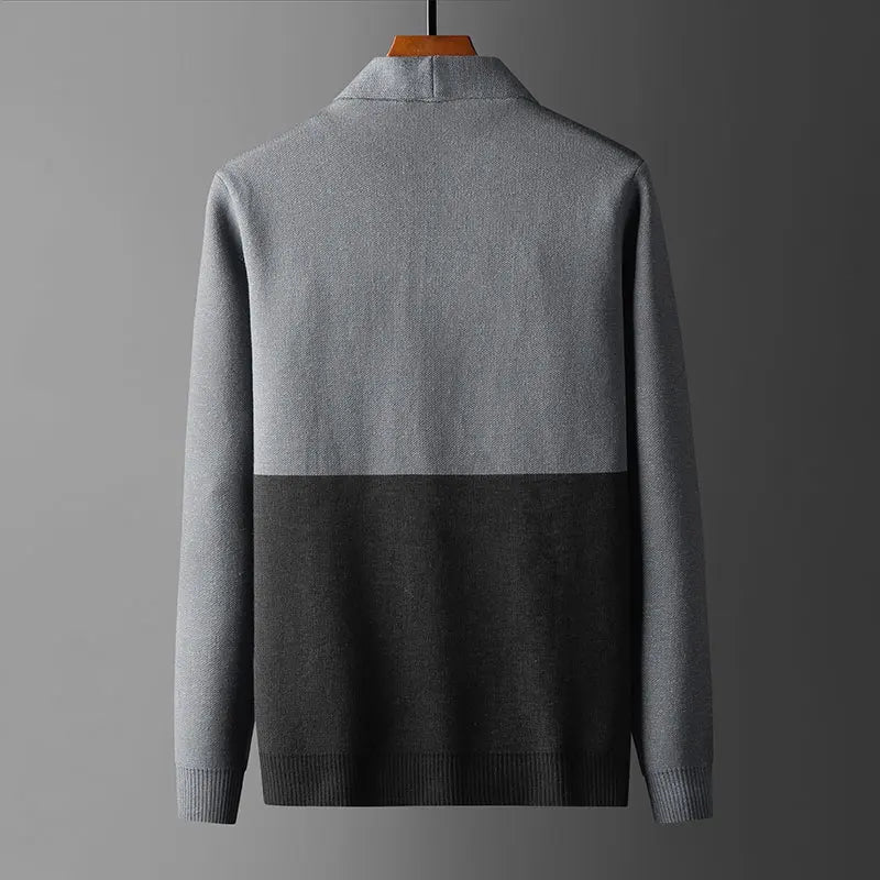 Nordelle — Knit Open - Front Cardigan with Color - Block Detail (Black S) - | Zavonix