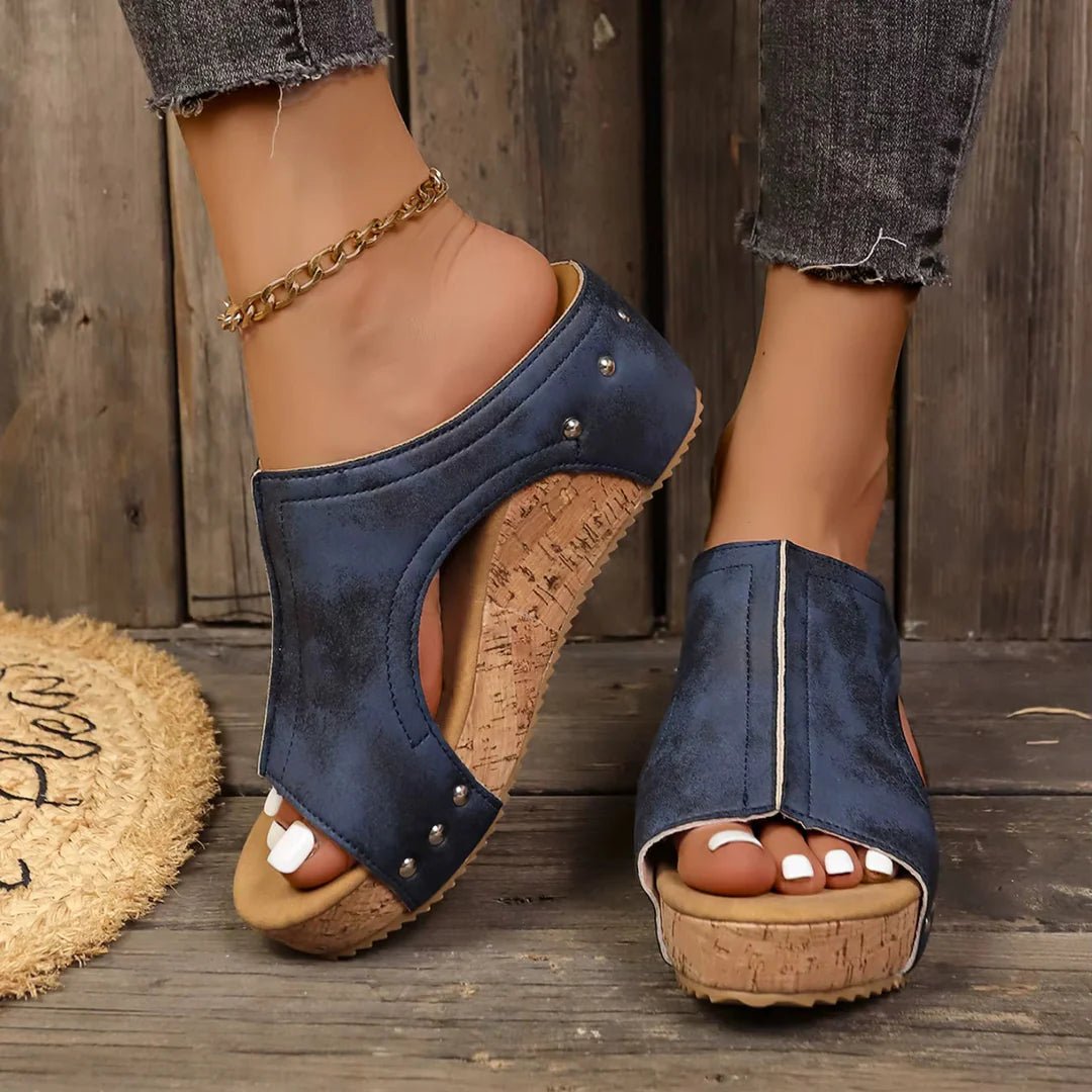 Norella Spike Wedges (Beige 5.5) - | Zavonix