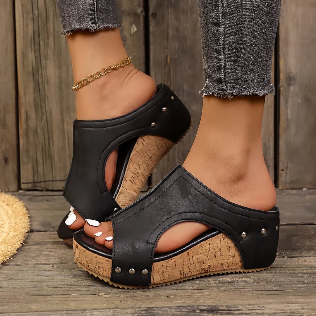 Norella Spike Wedges (Beige 5.5) - | Zavonix