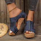 Norella Spike Wedges (Blue 5.5) - | Zavonix