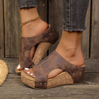 Norella Spike Wedges (Brown 5.5) - | Zavonix