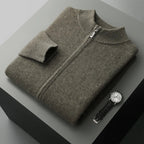 Noren — Premium Cashmere Merino Wool Cardigan with Soft Warmth (Olive S) - | Zavonix