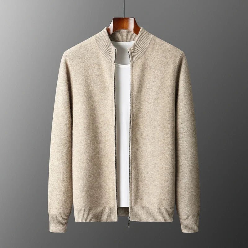 Noren — Premium Cashmere Merino Wool Cardigan with Soft Warmth (Olive S) - | Zavonix