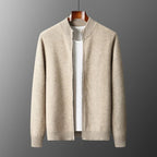 Noren — Premium Cashmere Merino Wool Cardigan with Soft Warmth (Beige S) - | Zavonix