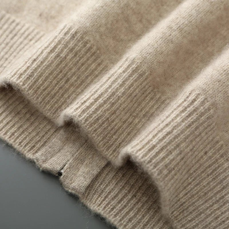 Noren — Premium Cashmere Merino Wool Cardigan with Soft Warmth (Beige S) - | Zavonix
