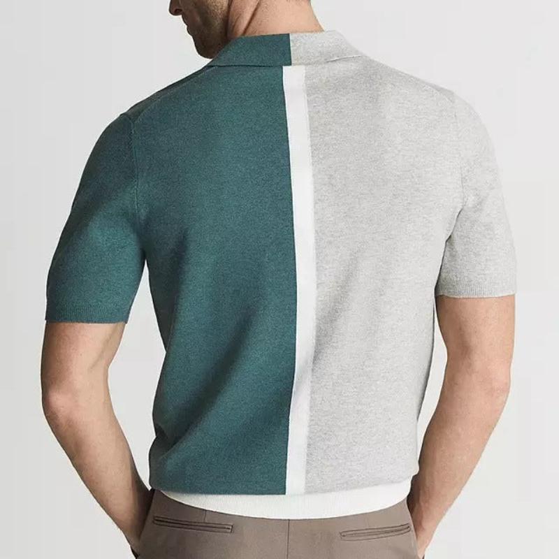 Norla — 100% Cotton Split - Color Polo Shirt for Casual Wear (Green S) - | Zavonix