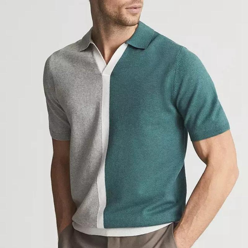 Norla — 100% Cotton Split - Color Polo Shirt for Casual Wear (Green S) - | Zavonix