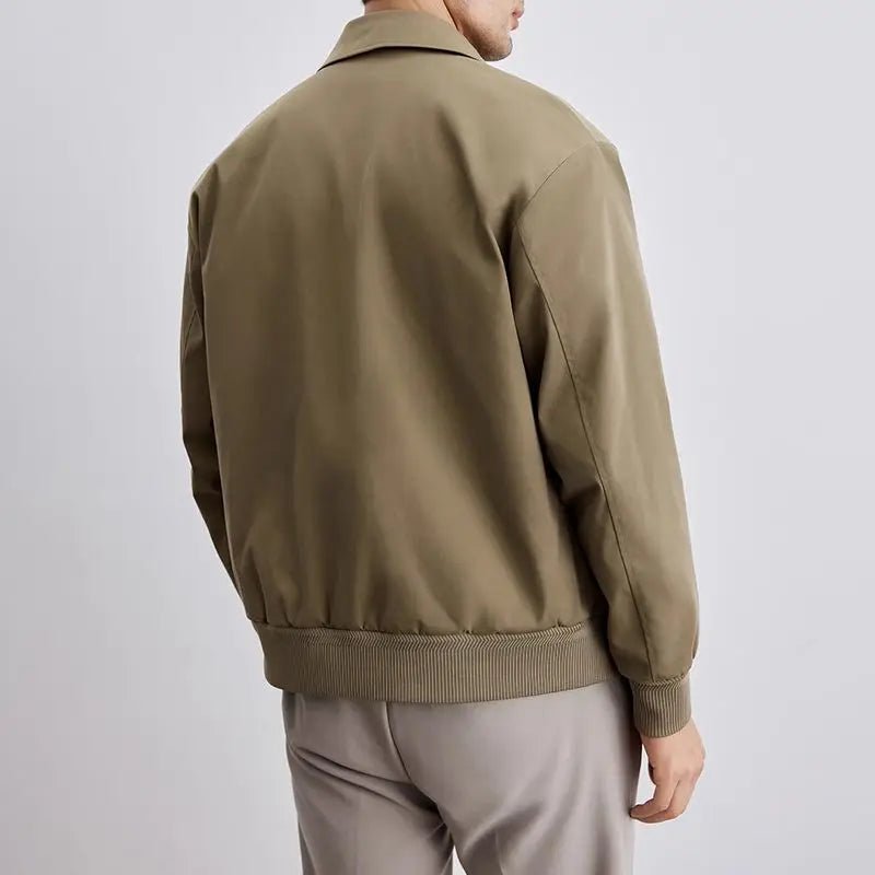 Norla Bomber Jacket — Tailored Fit with Premium Snap Closures (Khaki S) - | Zavonix