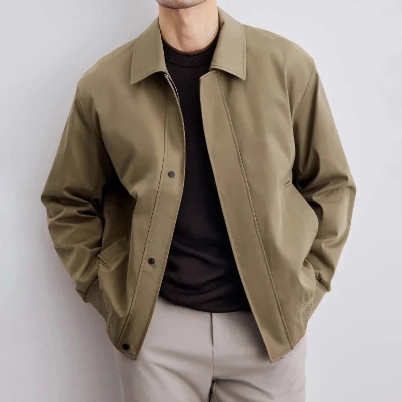 Norla Bomber Jacket — Tailored Fit with Premium Snap Closures (Navy Blue S) - | Zavonix