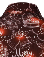 Norla Classic — Men's 100% Cotton Christmas Long Sleeve Shirt (Brown S) - xmas | Zavonix