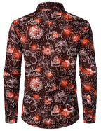 Norla Classic — Men's 100% Cotton Christmas Long Sleeve Shirt (Brown S) - xmas | Zavonix