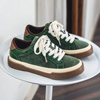 Norla — Classic Suede Sneakers for Breathable Comfort and Durability (Green 6) - | Zavonix