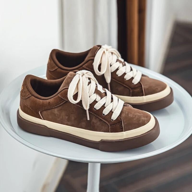 Norla — Classic Suede Sneakers for Breathable Comfort and Durability (Brown 6) - | Zavonix