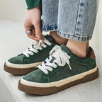 Norla — Classic Suede Sneakers for Breathable Comfort and Durability (Green 6) - | Zavonix