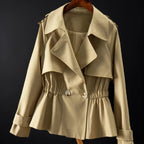 Norla — Double - Breasted Peplum Jacket with Tailored Fit (Light Beige XS) - | Zavonix