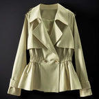 Norla — Double - Breasted Peplum Jacket with Tailored Fit (Light Beige XS) - | Zavonix