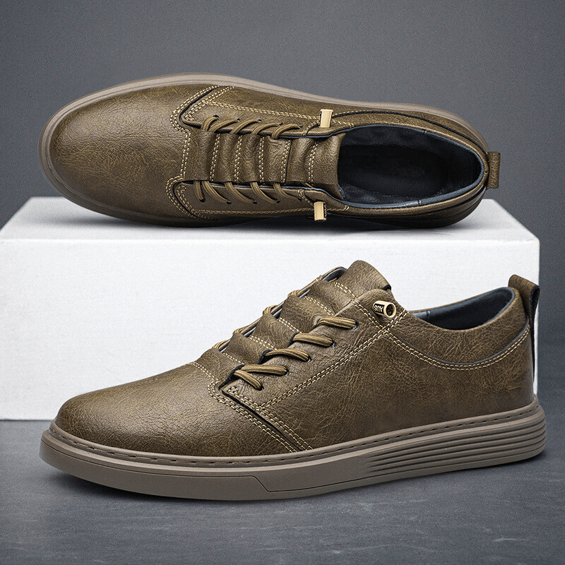 Norla — Genuine Leather Sneakers with Cushioned Comfort and Durable Sole (Black 6) - | Zavonix