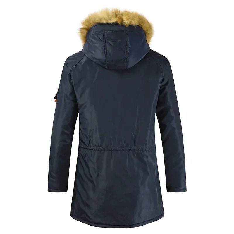Norla Heritage — Insulated Faux - Fur Hood Coat for Cold Weather (Blue Navy XS) - | Zavonix