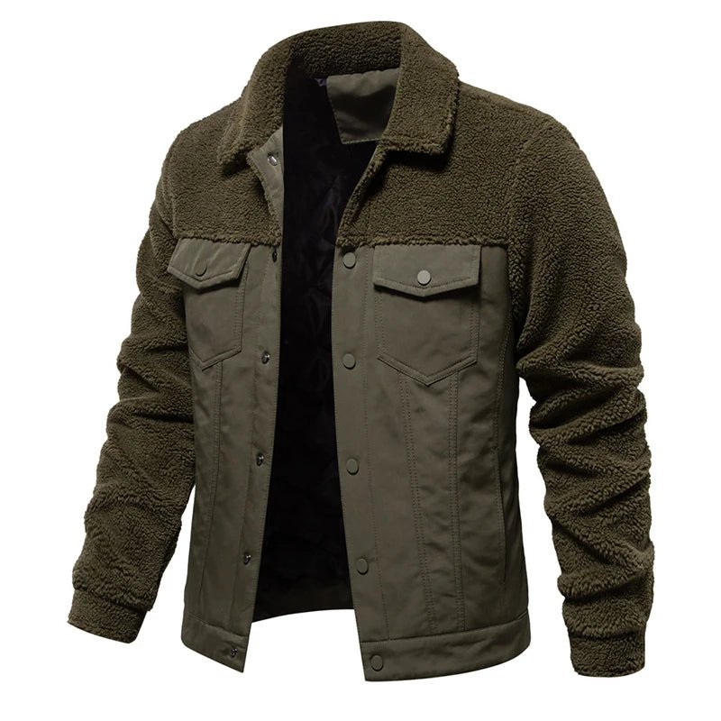 Norla — Insulated Cotton Fleece Jacket with Snap Closures (Green S) - | Zavonix