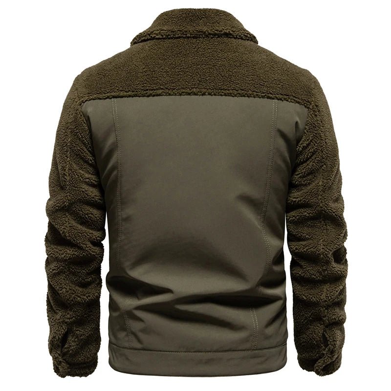 Norla — Insulated Cotton Fleece Jacket with Snap Closures (Green S) - | Zavonix