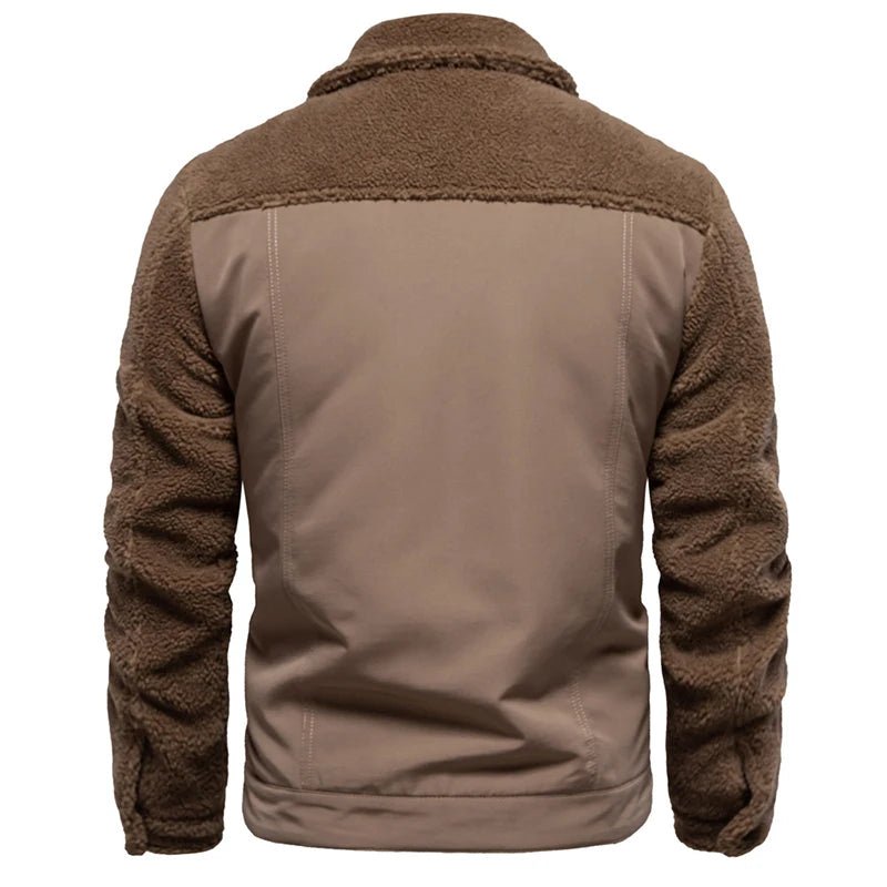 Norla — Insulated Cotton Fleece Jacket with Snap Closures (Brown S) - | Zavonix