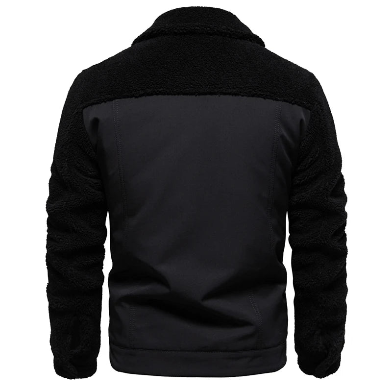 Norla — Insulated Cotton Fleece Jacket with Snap Closures (Black S) - | Zavonix