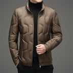 Norla — Lightweight Hex Quilted Puffer Jacket with Zipper Pockets (Brown S) - | Zavonix