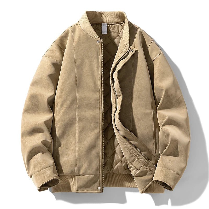 Norla — Lightweight Quilted Jacket with Soft Suede Finish (Khaki XS) - | Zavonix