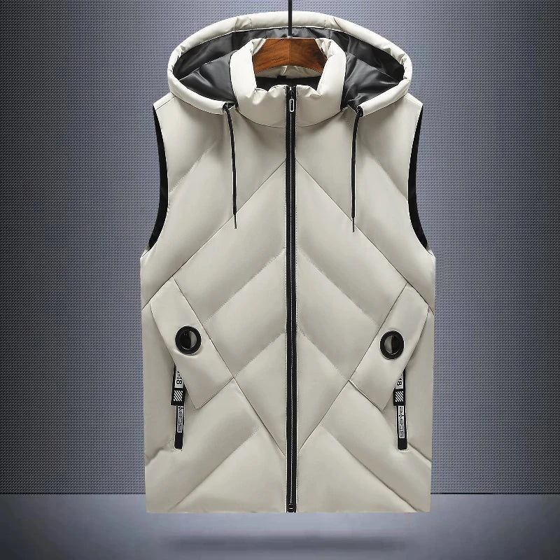 Norla — Quilted Insulated Vest with Adjustable Hood for Cold Weather (Black XS) - | Zavonix