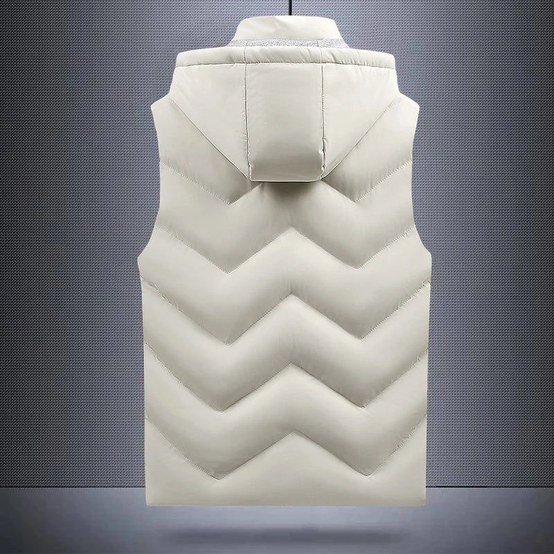 Norla — Quilted Insulated Vest with Adjustable Hood for Cold Weather (White XS) - | Zavonix