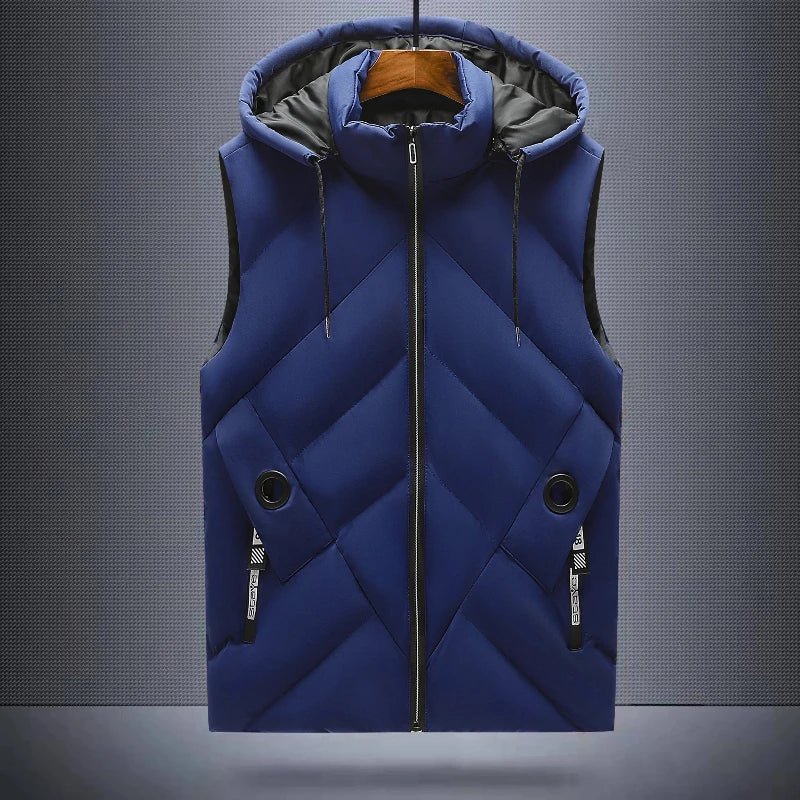 Norla — Quilted Insulated Vest with Adjustable Hood for Cold Weather (Black XS) - | Zavonix