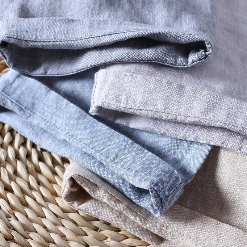 Norla — Relaxed Fit 100% Linen Pants for Warm Weather (Light Gray XS (28 - 29)) - | Zavonix