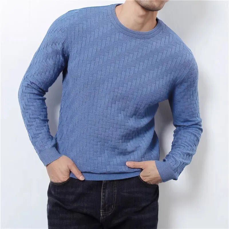 Norla — Tailored Textured Knit Sweater with Soft Viscose Fabric (Black S) - | Zavonix