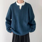 Norla — V - Cut Cable Knit Sweater with Ultra - Soft Warmth (Beige S) - | Zavonix