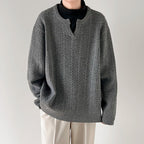 Norla — V - Cut Cable Knit Sweater with Ultra - Soft Warmth (Beige S) - | Zavonix