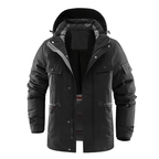 Norla — Waterproof Thermal Jacket with Removable Hood (Black S) - | Zavonix