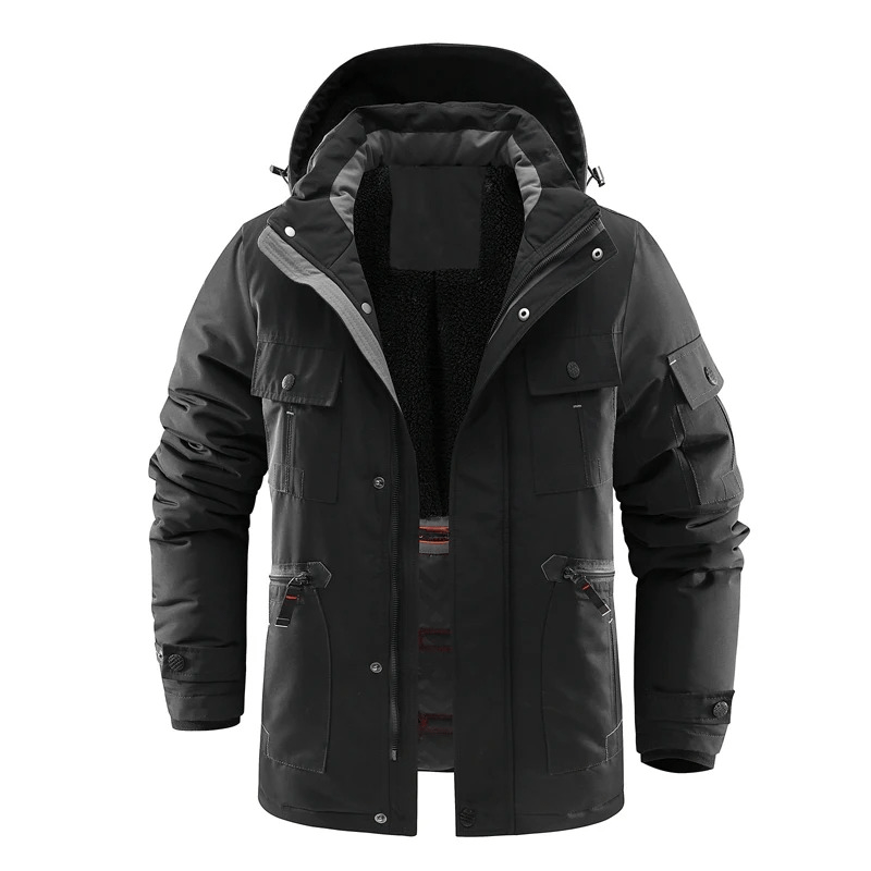 Norla — Waterproof Thermal Jacket with Removable Hood (Black S) - | Zavonix