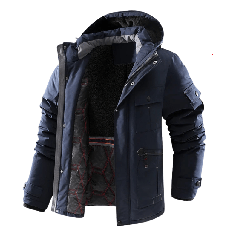Norla — Waterproof Thermal Jacket with Removable Hood (Blue S) - | Zavonix
