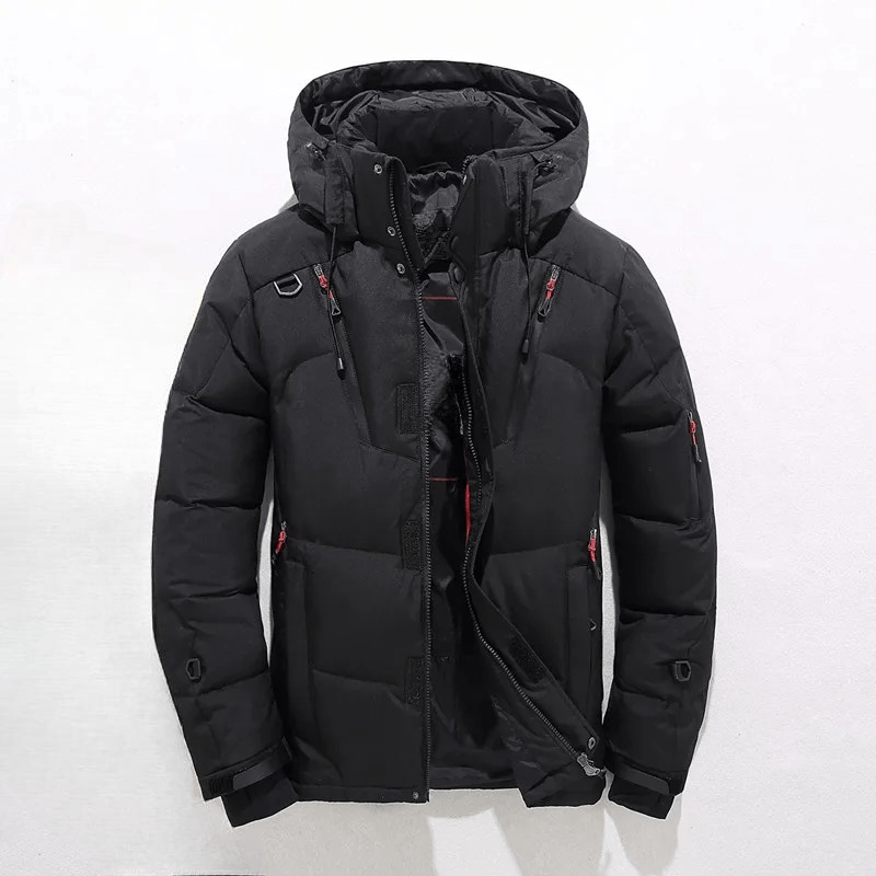 NorlaCore — Insulated Windproof Padded Coat with Adjustable Hood (Black S) - | Zavonix